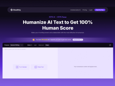 Stealthly AI - Humanize AI Text