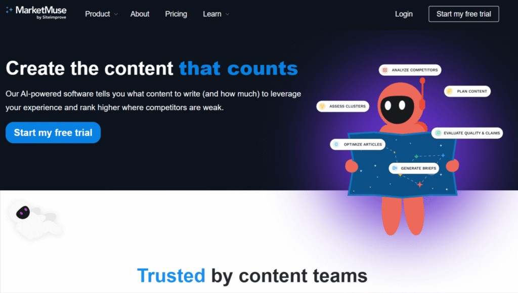 MarketMuse as a best AI marketing tool