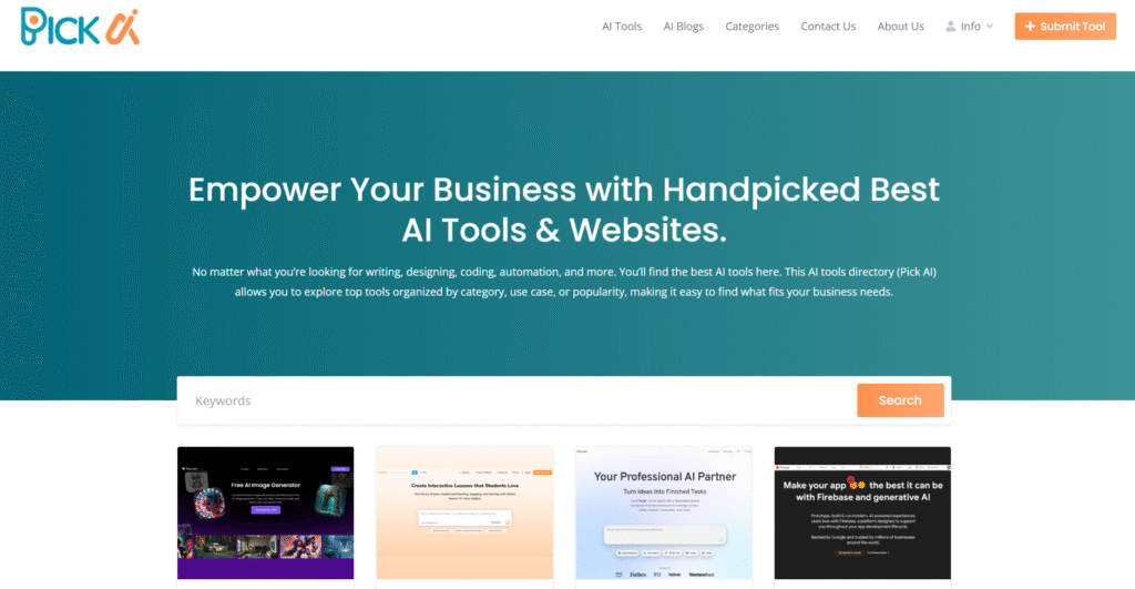 Pick AI tool as a best AI tools directory
