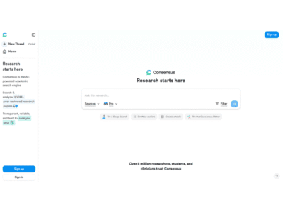 Consensus AI Search Engine