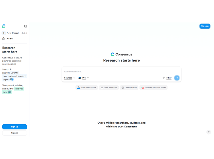 Consensus AI Search Engine