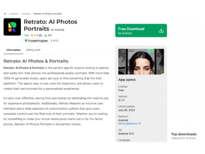 Retrato: AI Photos & Portraits