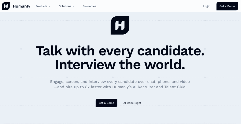 Humanly AI recruiting tool