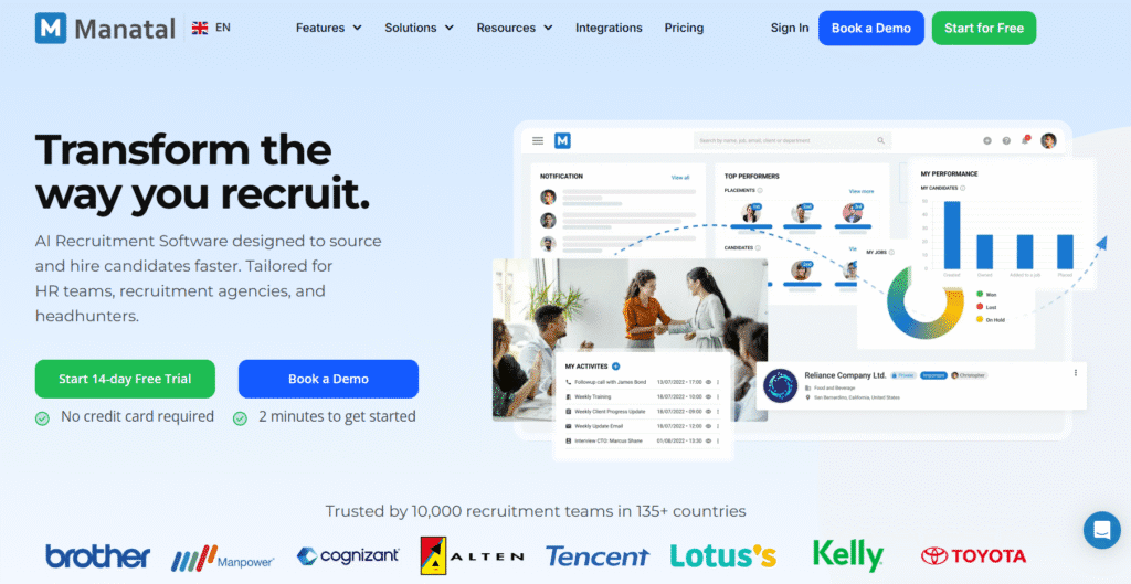 Manatal is one of the best AI recruitment tools