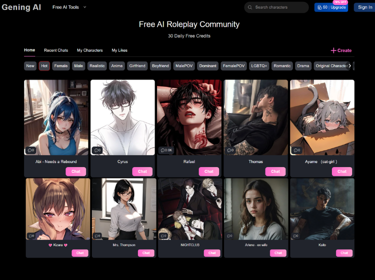 Gening AI Character Chat