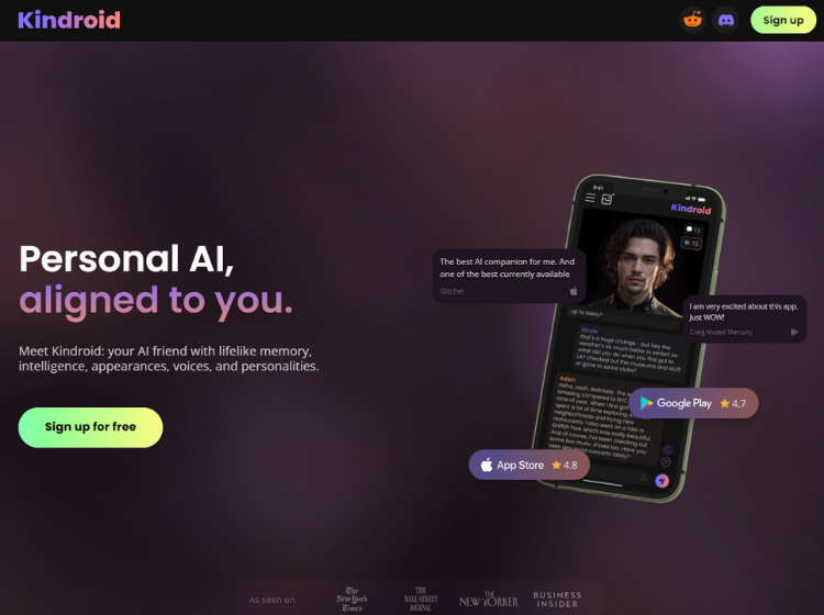 Kindroid AI Companion Tool