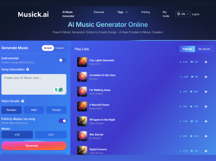 Musick AI Music Generator
