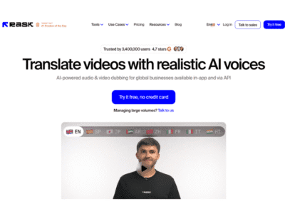 Rask AI Video Dubbing Tool