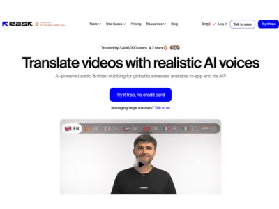 Rask AI Video Dubbing Tool