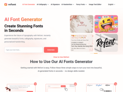 Refont AI Font Generator