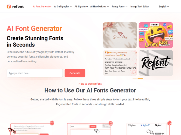 Refont AI Font Generator