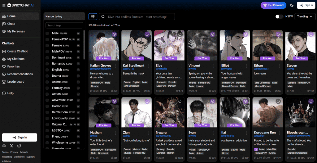 Spicychat as a Joyland AI Alternatives