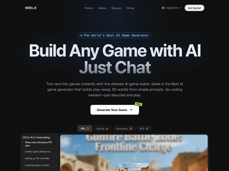 Seele AI Game Generator