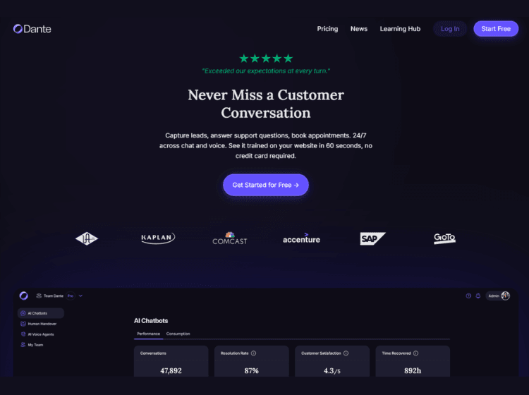 Dante AI Customer Service