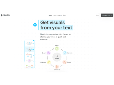 Napkin AI: Convert Text into Visuals