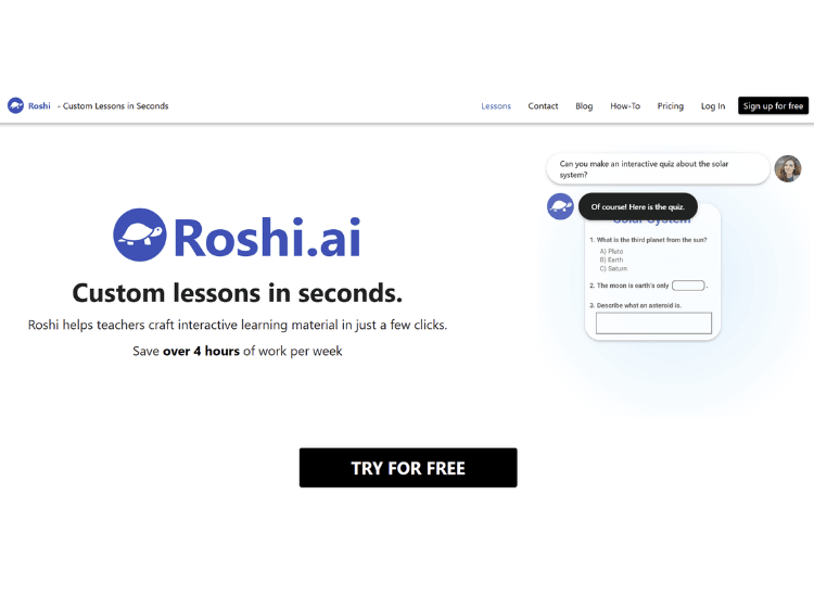Roshi AI Custom Lesson