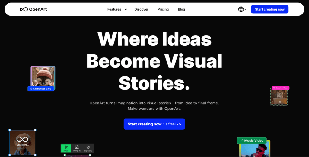   AI art generation platform
