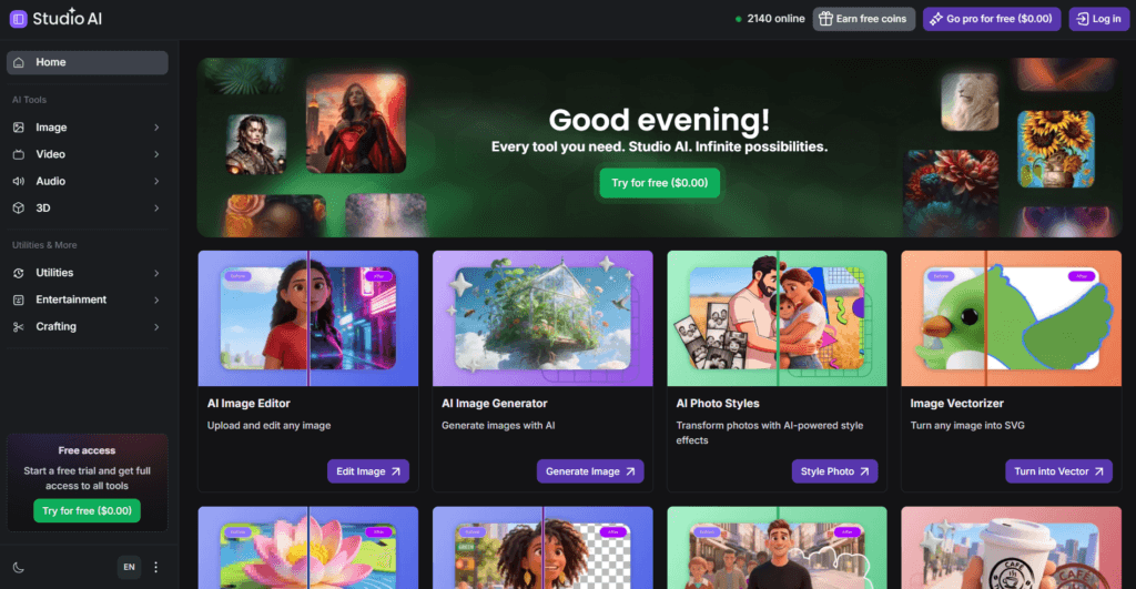 AI art generation platform