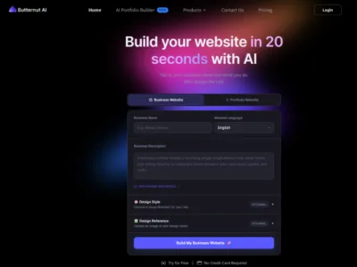 Butternut AI Website Builder