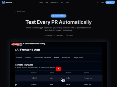 Debugg AI - Automated Testing for Browser