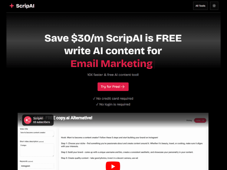 ScripAI - Free AI Writer