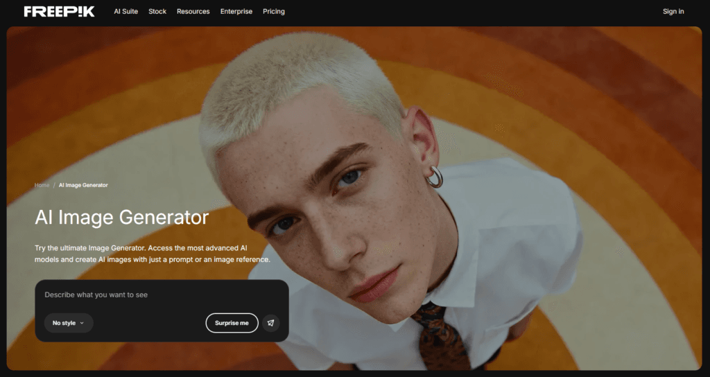 Freepick AI image generator