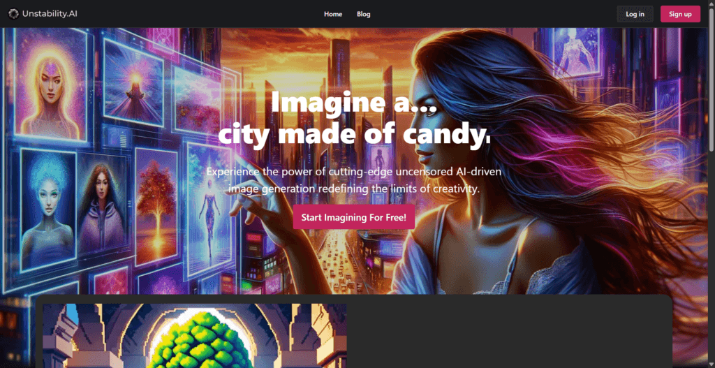 Unstability AI image creation tool