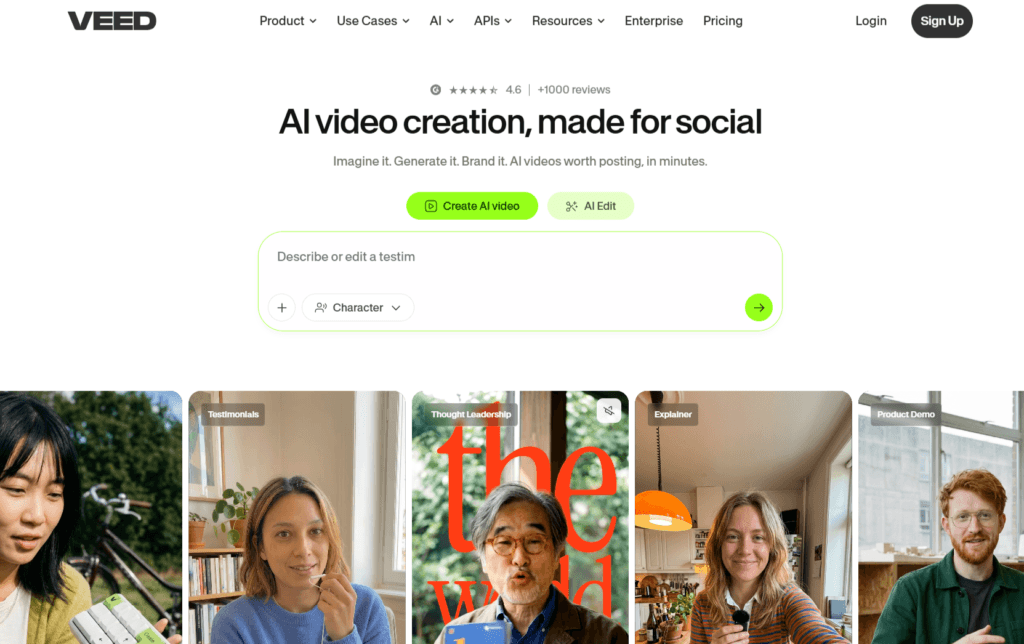 Veed.io as best HeyGen Alternative