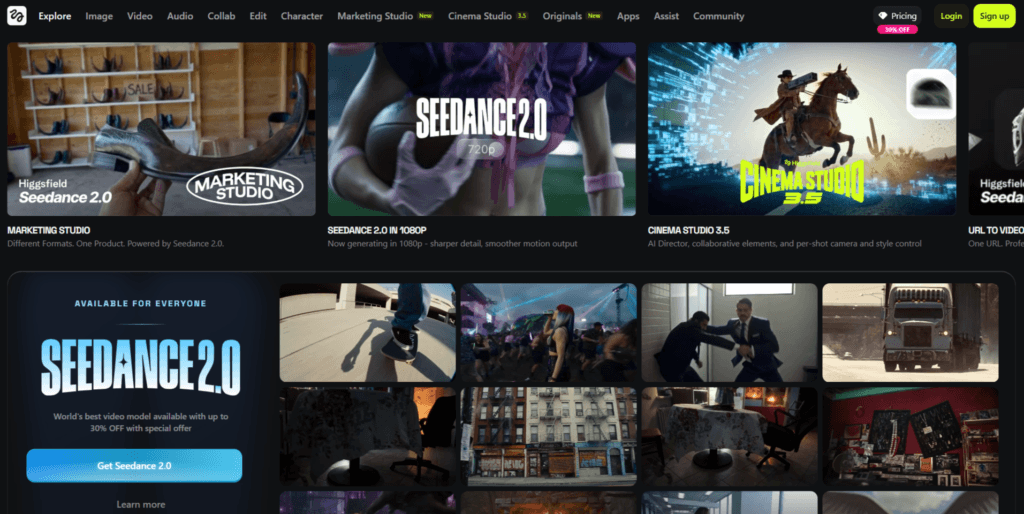 Higgsfield AI as alternative to HeyGen