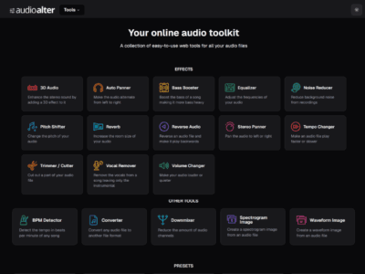Audio Alter: AI Audio Editing Toolkit