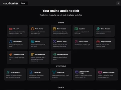 Audio Alter: AI Audio Editing Toolkit
