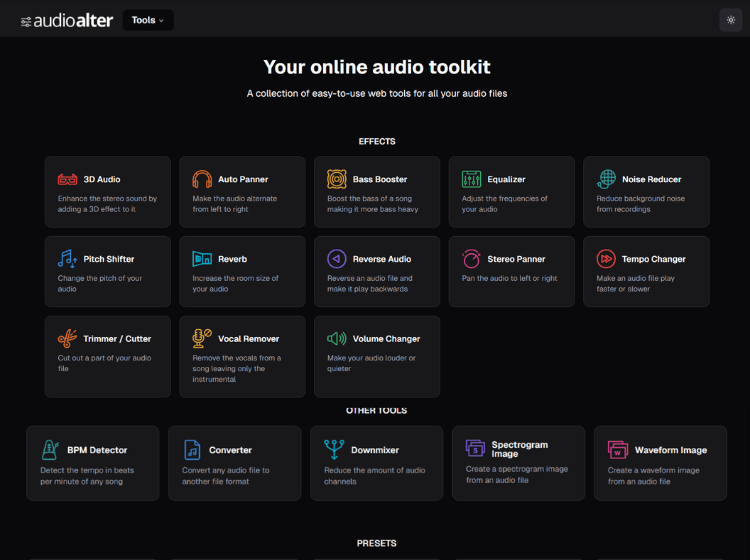 Audio Alter: AI Audio Editing Toolkit