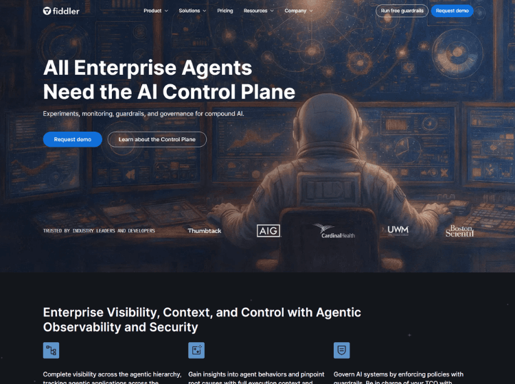 Fiddler AI Control Plane for Enterprise Agents