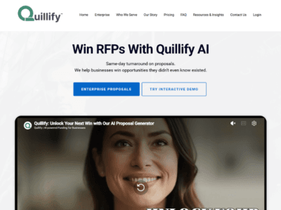 Quillify AI Proposal Generator for Business Funding
