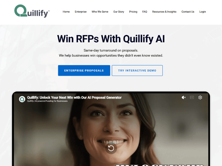 Quillify AI Proposal Generator for Business Funding