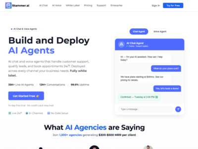 Stammer AI Chat & Voice Agents