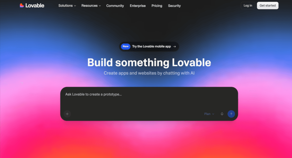 Lovable no code AI tool for productivity 