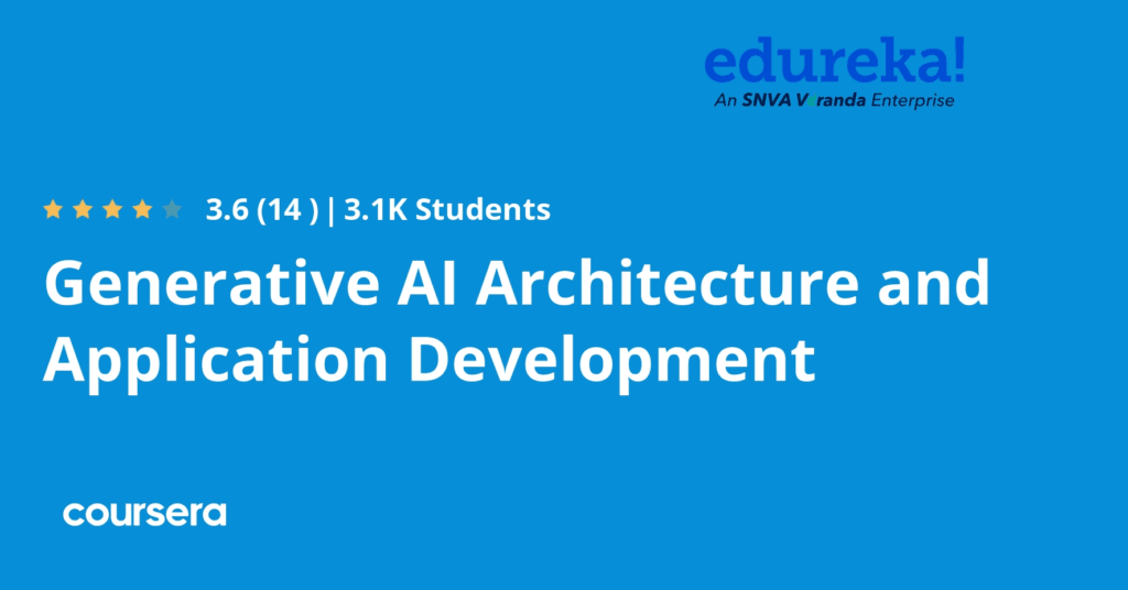 Generative AI Architecture and Application Development course by Edureka on Coursera