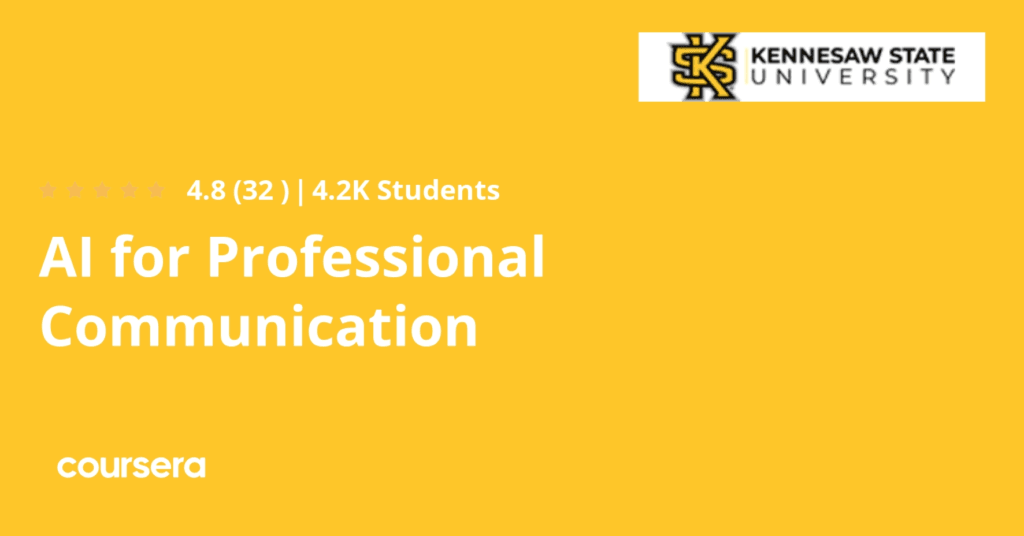AI for Professional Communication course by Jeanne Beatrix Law on Coursera