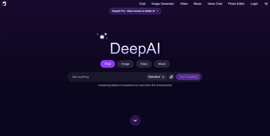 DeepAI productivity sofware