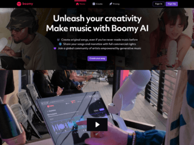 Boomy AI Music Generation Tool