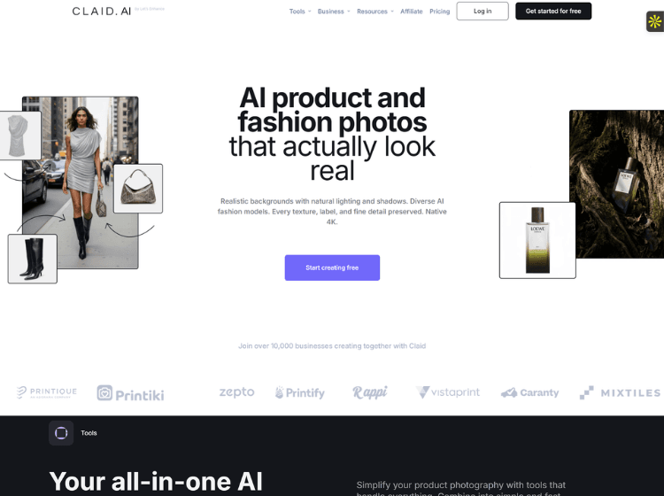 Claid AI Product Photo Generation Platform