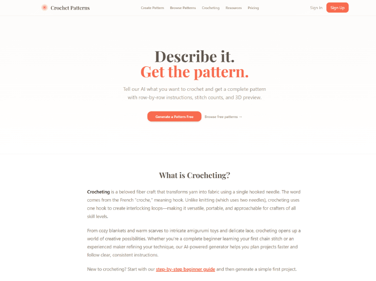 Crochets - AI Pattern Generator