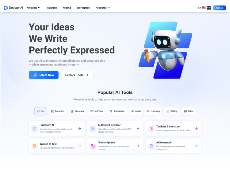 Decopy AI Writing Platform