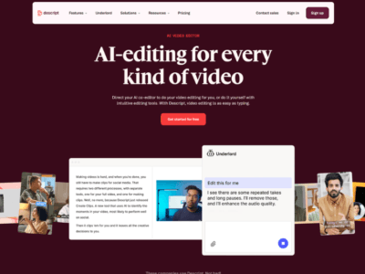 Descript AI Video & Podcast Editor