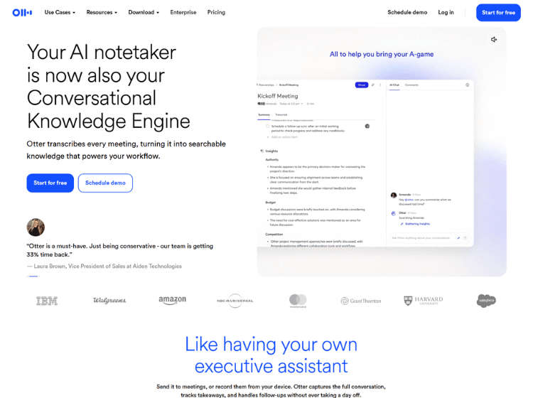 Otter AI Meeting Transcriber Tool