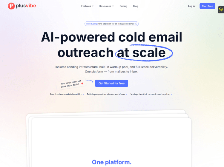Plusvibe AI Cold Outreach Tool