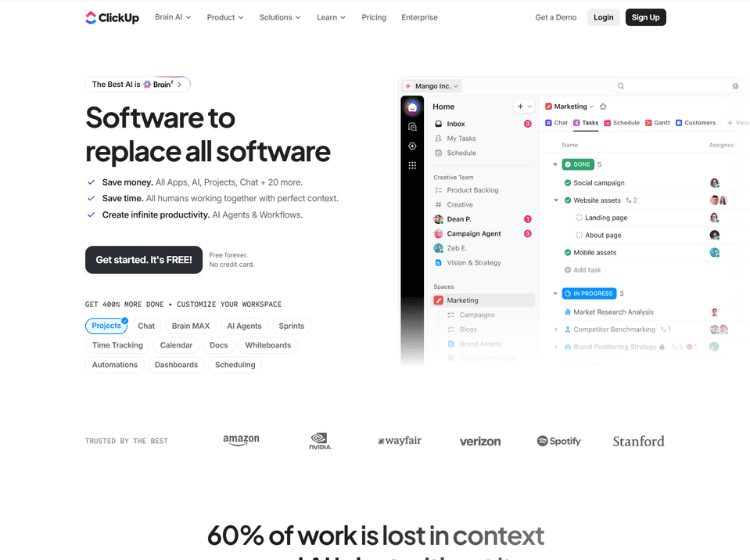 ClickUp AI Work & Project Management