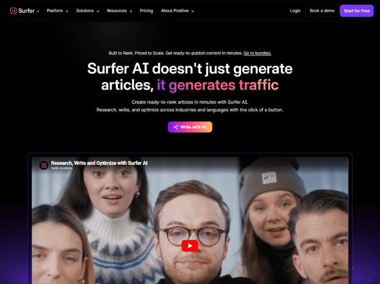 SurferSEO AI Content Writing Tool